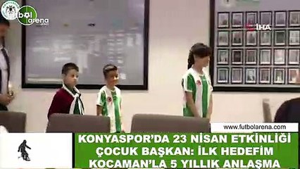 Konyaspor'un çocuk başkanından Aykut Kocaman sözü