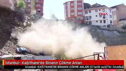 İstanbul- Kağıthane'de Binanın Çökme Anları