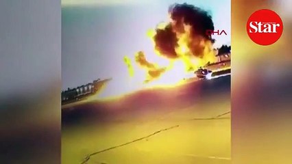 ABD’de pilotun hayatını kaybettiği uçak kazası güvenlik kamerasında