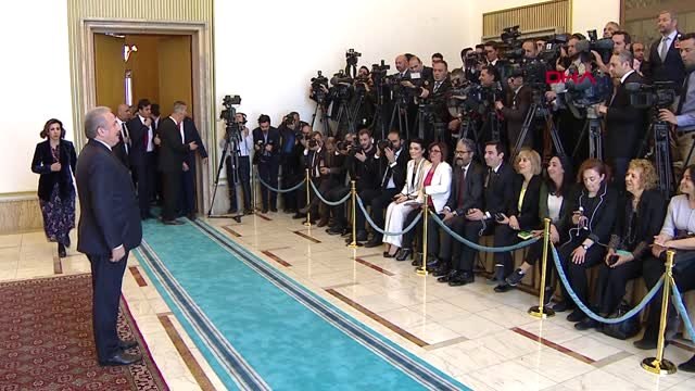 Ankara- TBMM Baskanı Şentop 23 Nisan Kutlama Kabullerini Kabul Etti