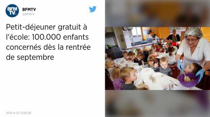 Opération "petit-déjeuner gratuit à l'école" : l'Etat débloque 6 millions d'euros pour 2019