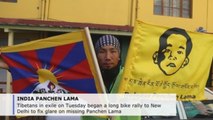 Tibetans in exile ride to New Delhi to fix glare on missing Panchen Lama