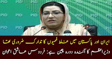 PM’s advisor for media Firdous Ashiq Awan addresses media in Islamabad