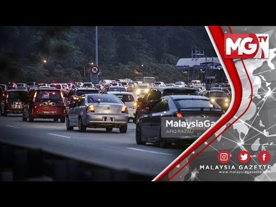 TERKINI : Plaza Tol Arah Pusat Bandar KL Sesak Selepas Orang Ramai Pulang Beraya