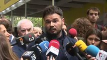 Rufián acusa a Iglesias de eludir el referéndum