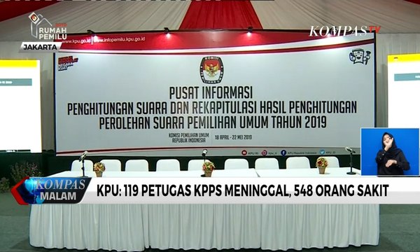KPU: 119 Petugas KPPS Meninggal, 548 Orang Sakit