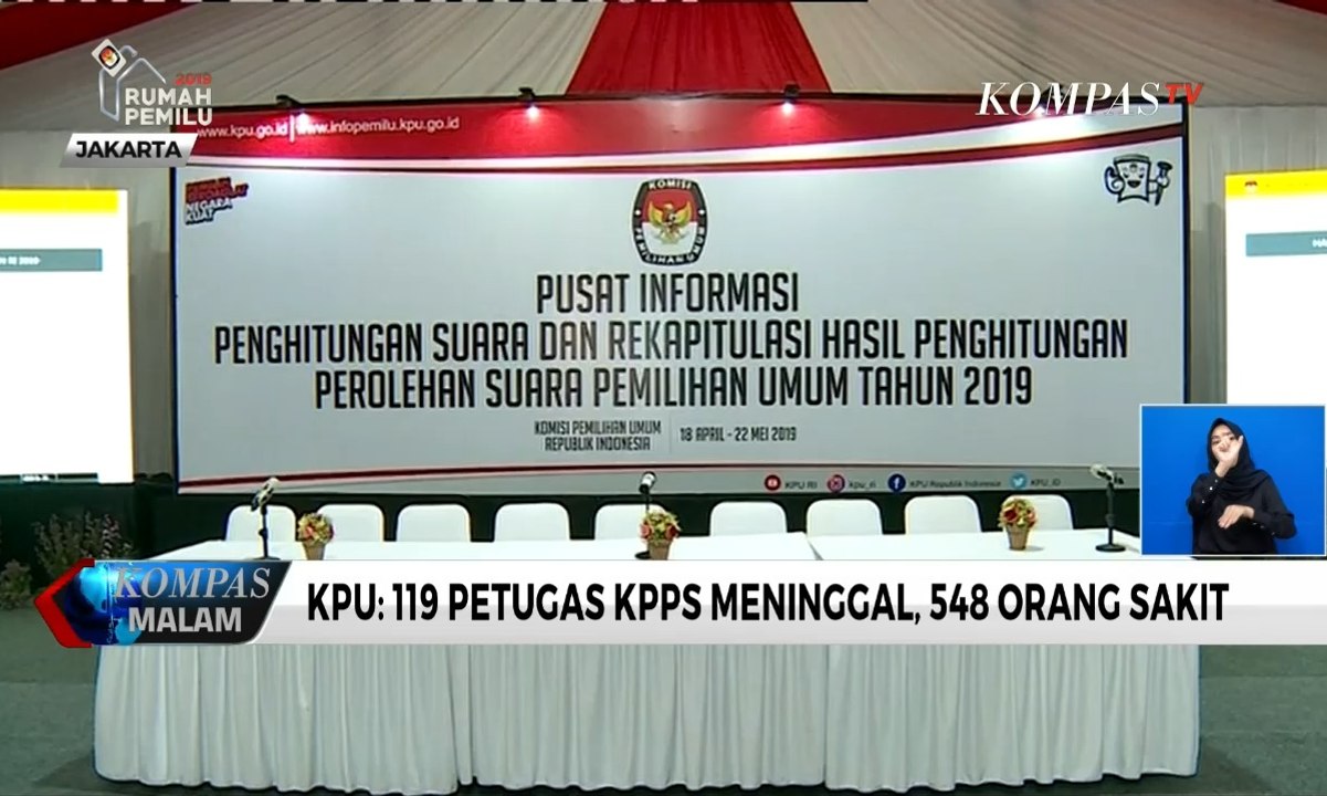 KPU: 119 Petugas KPPS Meninggal, 548 Orang Sakit