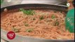 Espaguetis con coco y chicharrón de pescado/Chicharrón de pescado con salsa de guandules con coco