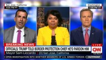 Panel discussing Officials: Donald Trump told border protection chief he'd pardon him. #Breaking #AprilRyan #BreakingNews #News #DonaldTrump #Mexico #Border