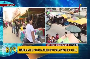 SJL: ambulantes aseguran que pagan a municipio para invadir calles