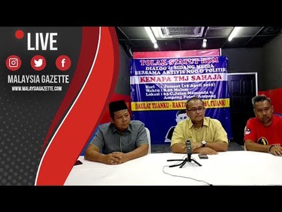 MGTV LIVE |  Sidang Media Aktivis NGO & Politik Mengenai Tolak Statut Rom Kenapa TMJ Sahaja