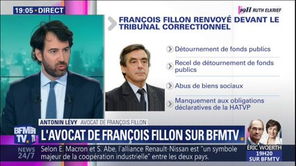D'après son avocat, François Fillon a réagi "sans surprise" à l'annonce de son renvoi devant le tribunal correctionnel