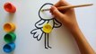 Little Bird coloring pages for kids, drawing for toddlers