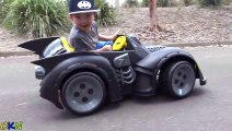 Neue Batman-Batmobile-Batterie-Powered Ride-On Auto-Power-Räder Unboxing-Test-Drive Mit Ckn Spielzeug