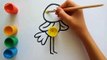 Little Bird coloring pages for kids, drawing for toddlers