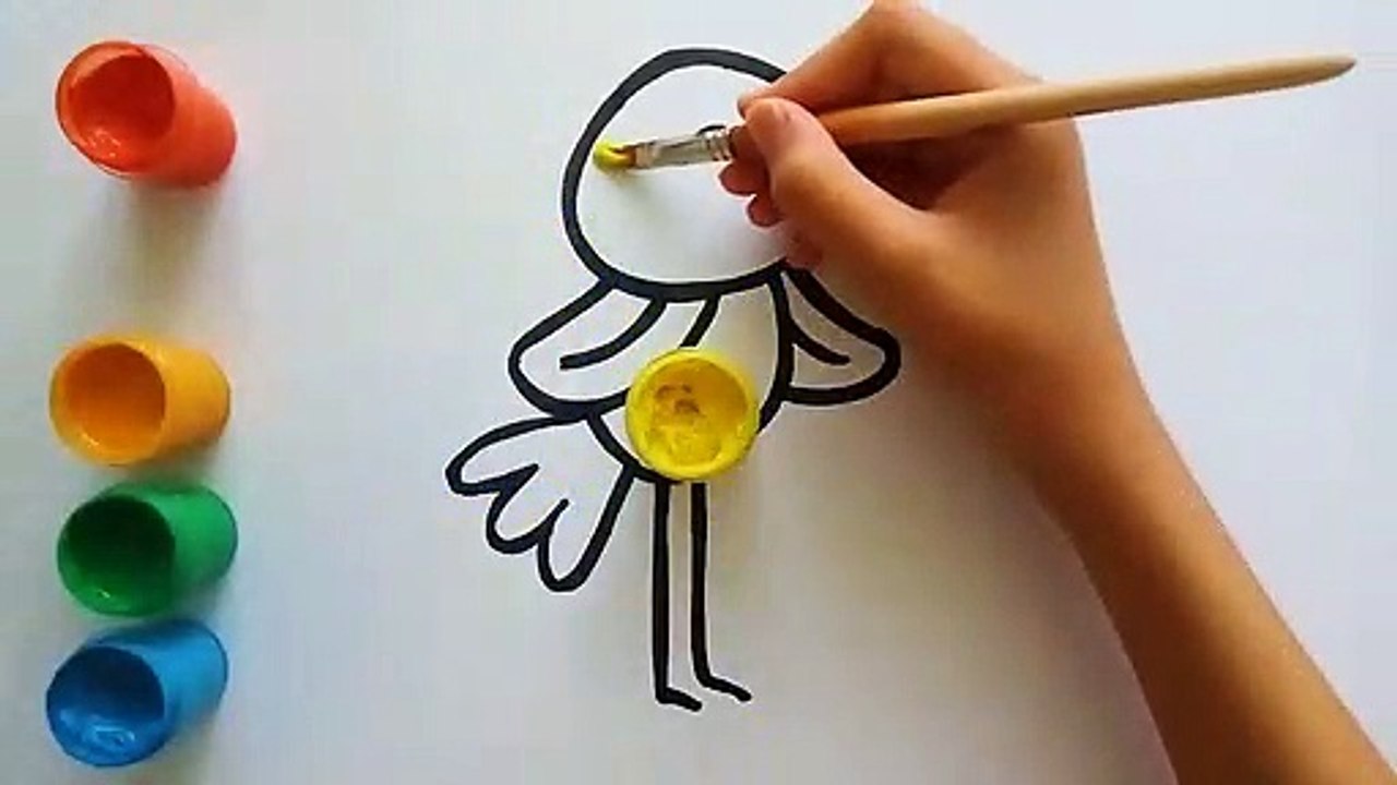 Little Bird coloring pages for kids, drawing for toddlers