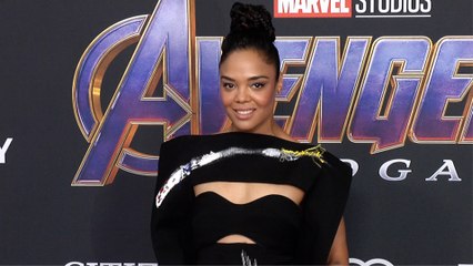 Tessa Thompson "Avengers: Endgame" World Premiere Purple Carpet