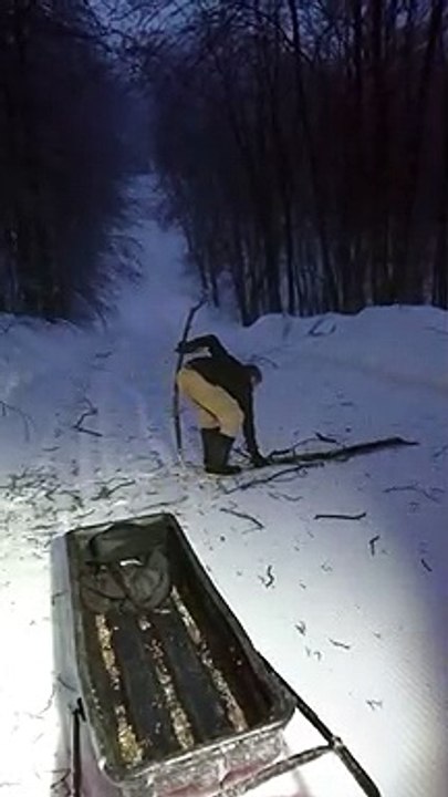 Une descente dans la neige pas vraiment prévue... FAIL