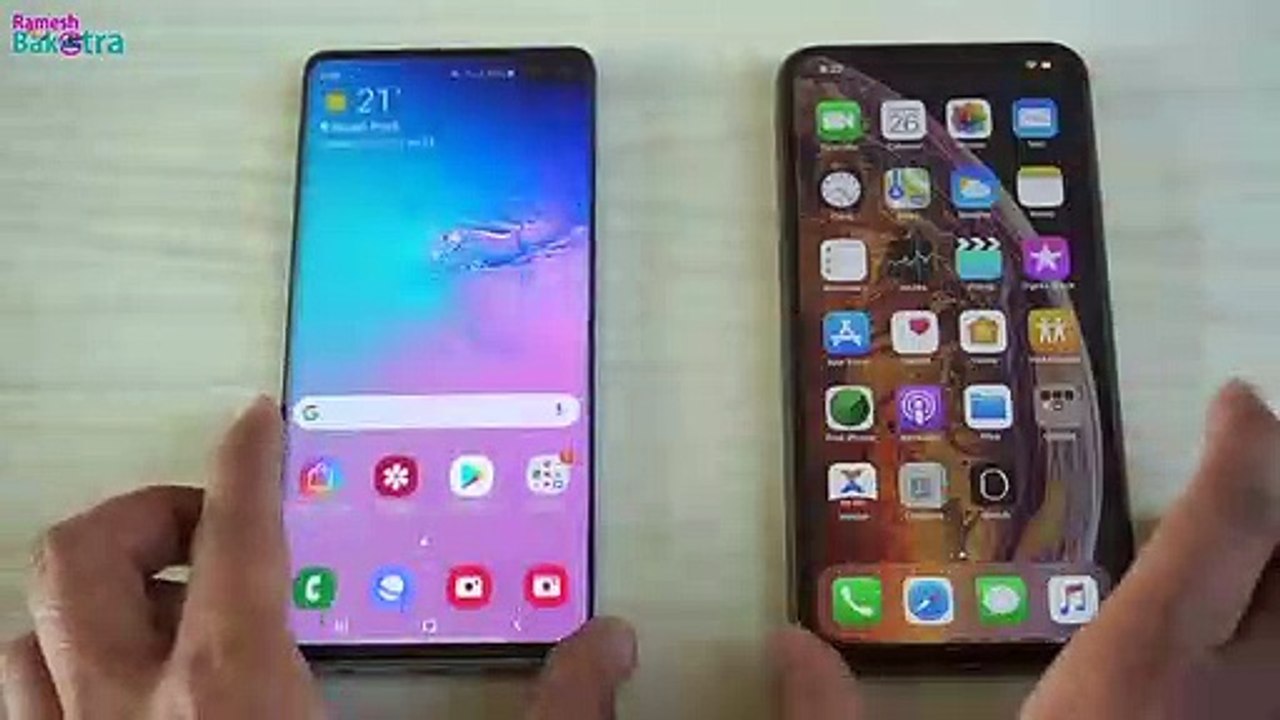 Samsung Galaxy S10 Plus vs iPhone XS Max SpeedTest and Camera Comparison