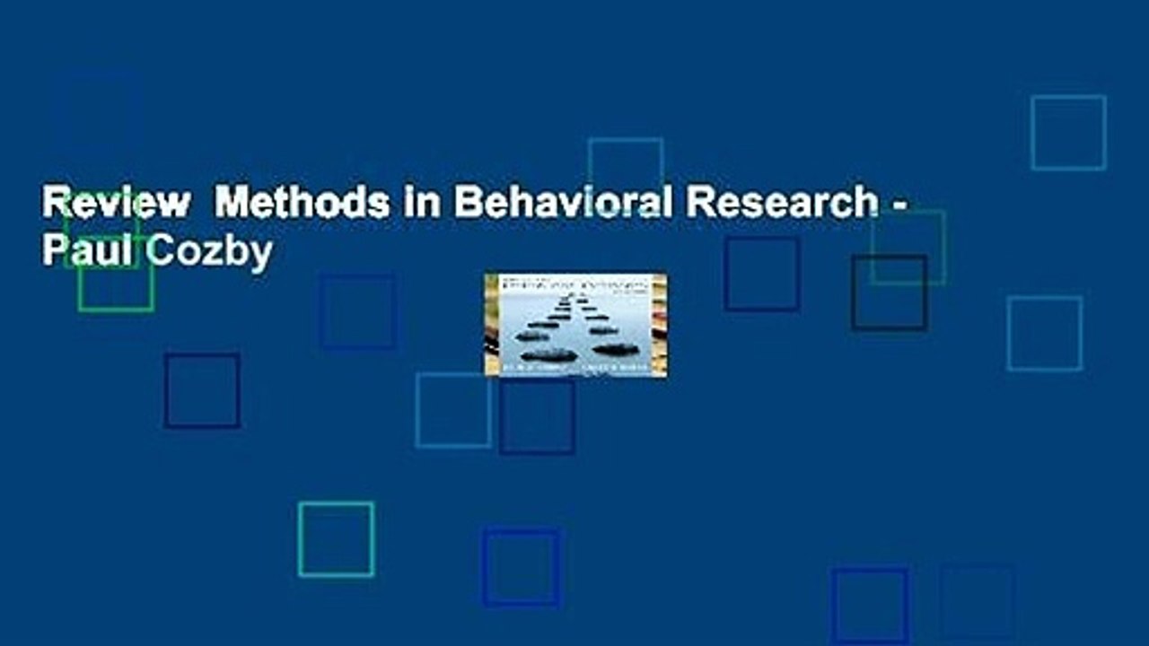 Review  Methods in Behavioral Research - Paul Cozby