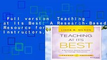Full version  Teaching at Its Best: A Research-Based Resource for College Instructors, 4th