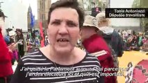 GB: une députée s'adresse à des manifestants pour le climat