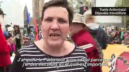 GB: une députée s'adresse à des manifestants pour le climat