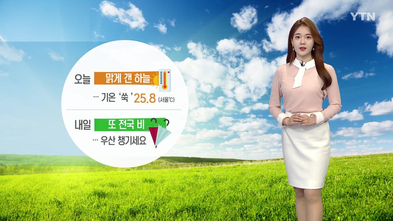 [날씨] 내일 또다시 전국 비...그친 뒤 반짝 추위 / YTN