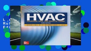 Full E-book  HVAC Equations, Data, and Rules of Thumb, Third Edition  Review