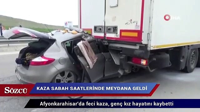 TIR’a arkadan çarpan otomobilde feci ölüm