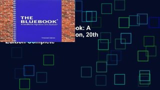 Full E-book  The Bluebook: A Uniform System of Citation, 20th Edition Complete