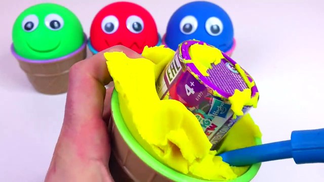 4 colours play doh ice cream