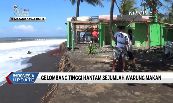 Gelombang Tinggi Terjang Pantai Selatan Lumajang, 5 Warung Makan Rusak