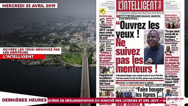 Le Titrologue du 24 avril 2019-Le PDCI-RDA noie le RHDP