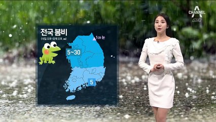 [날씨]전국 봄비…중부·경북북부 돌풍에 천둥·번개