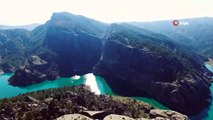 Kahramanmaraş’ta barajlar doldu...Menzelet Barajı havadan görüntülendi