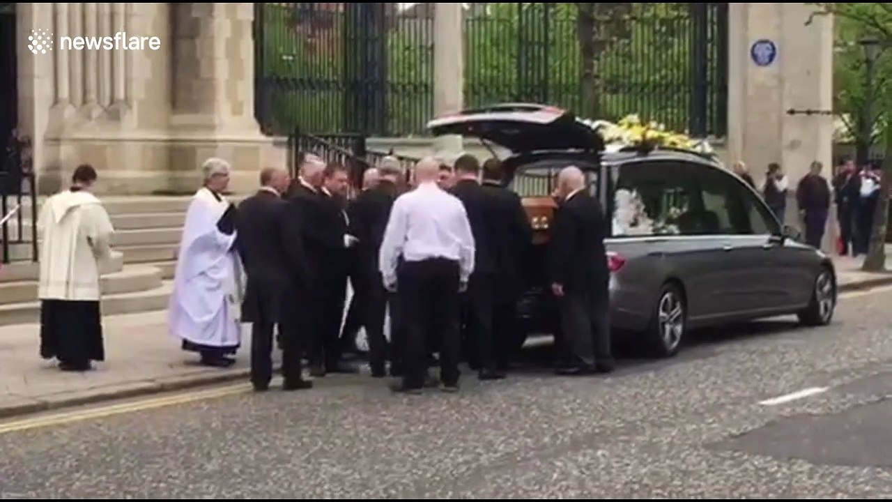 Murdered journalist Lyra McKee's coffin carried into Belfast’s St Anne’s Cathedral