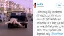 Shahrukh Khan gives Reply to his Fan Praising Dangerous Car Stunt In Anjaam,Find here | FilmiBeat