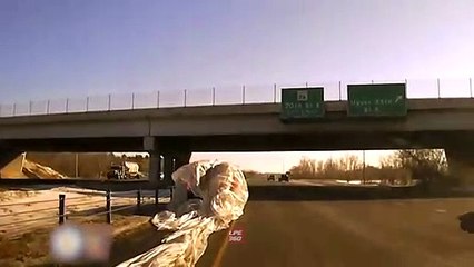 Car wrapped in Plastic while Driving