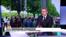 What does it mean that France is commemorating the Armenian genocide for the first time?