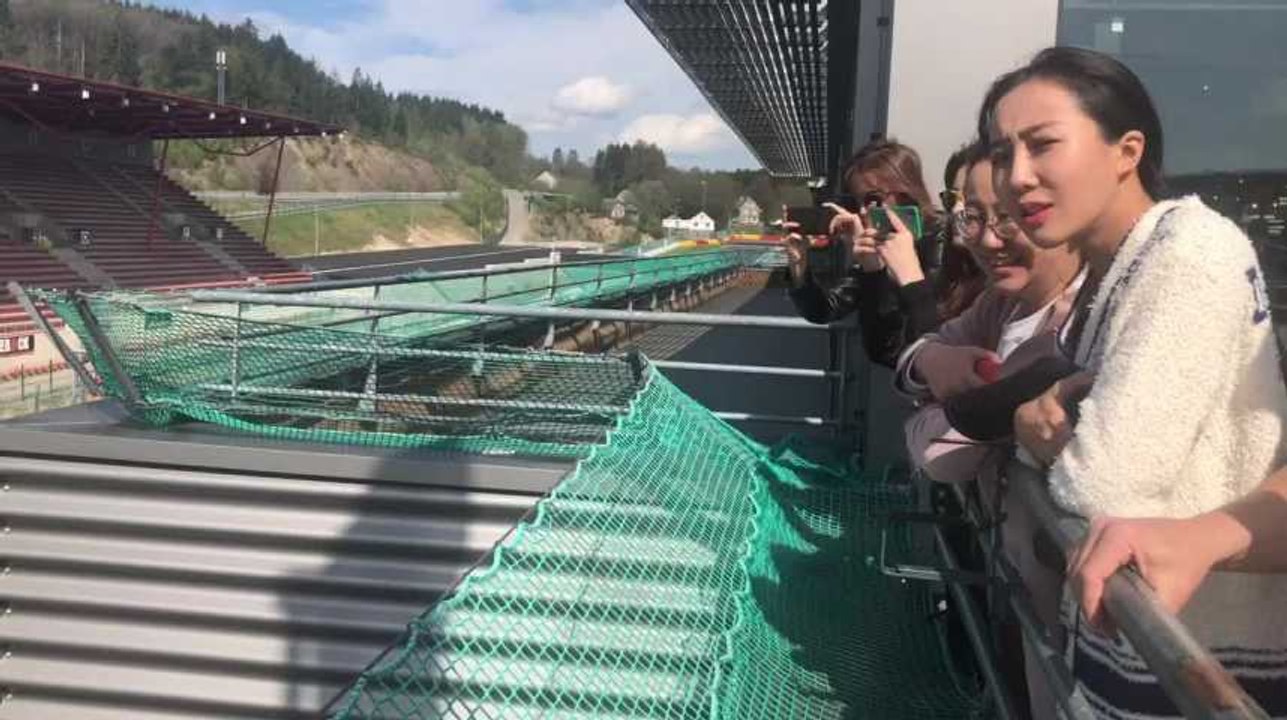 Des influenceurs chinois au circuit de Francorchamps