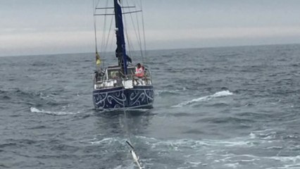 부산해경, 표류 하던 일본 요트 구조 / YTN