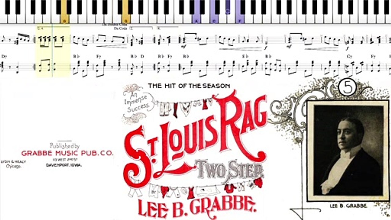 St. Louis Rag by Lee Grabbe (1899, Ragtime piano)