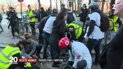 "Gilets jaunes" : des manifestants blessés et fichés par les hôpitaux