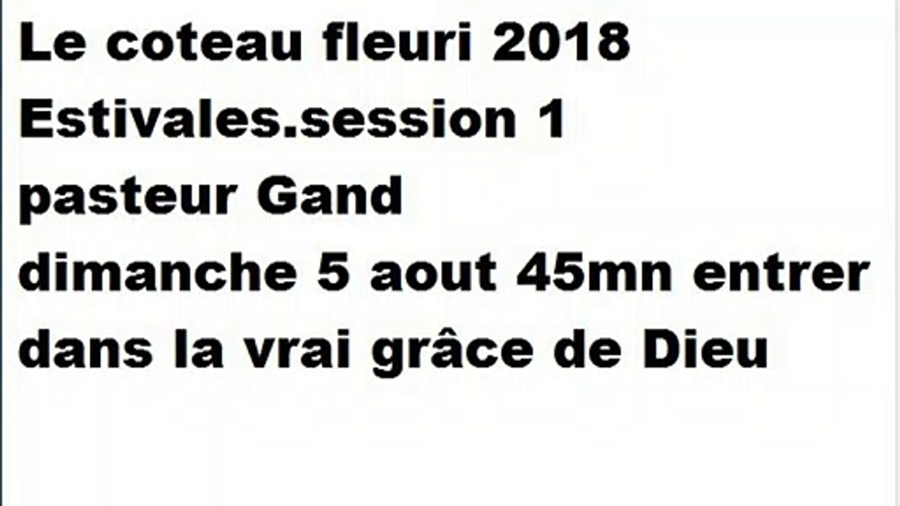 session-1 entrer dans la vrai grâce de Dieu