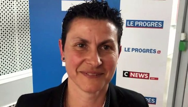 Tirage Coupe du Rhône – Mylène CHAUVOT (District L&R) réagit après le tirage des DEMIES de la coupe Féminine