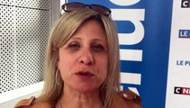 Tirage Coupe du Rhône – Martine GRANOTTIER (District L&R) réagit après le tirage des QUARTS