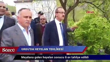 Ordu'da heyelan: 6 ev tahliye edildi