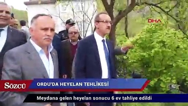 Ordu'da heyelan: 6 ev tahliye edildi