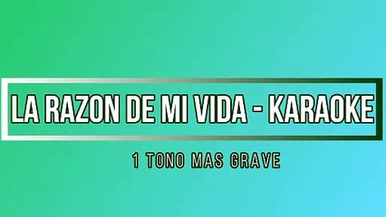 Karaoke - La razón de mi vida - 1 tono mas grave | Karlhos Inzunza